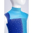 thumbnail image 4 of Yeahdor Robe de Fête de Mariage pour Enfants Filles Combinaison à Sequins Brillants Sans Manches Bas Évasé Disco Danse Justaucorps Bleu 10, 4 of 7