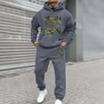 thumbnail image 2 of CONZONE Men's Sweatsuit 2 Piece Sets Mens Jogging Tracksuit Set Letter Graphic Y2K Pullover Hoodies Sweatpants Soft Sweat Suit for Men Cozy Fall Winter Track Suit, 2 of 4