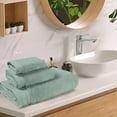 thumbnail image 2 of BELIZZI HOME Ultra Soft 3 Pack Cotton Towel Sets - 1 Pc Bath Towel 28x55 inch, 1 Pc Hand Towel 16x24 inch & 1 Pc Wash Coth 12x12 inch. For Everyday Use, Compact & Light Weight - Jade, 2 of 6