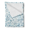 thumbnail image 2 of School Soft Flannel Fleece Throw Blanket, Physics Themed Drawing a Pattern of Formulas Related to the Field Doodle Art, Cozy Plush for Indoor and Outdoor Use, 50" x 60", Blue Pale Blue, by Ambesonne, 2 of 5