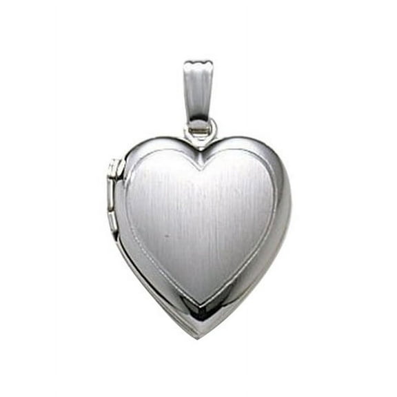 Sterling Silver Heart Small Locket - 1/2 Inch X 1/2 Inch Sterling Silver