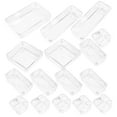 thumbnail image 5 of SHOWERORO 16Pcs Drawer Containers Transparent Plastic Storage Organizer For Office, 5 of 8
