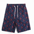 thumbnail image 2 of NIEWTR Boys Swim Trunks Quick Dry Board Shorts Lightweight Beach Swim Shorts with Fun Prints for Toddler Kids（Dark Blue,8-9 Years), 2 of 9