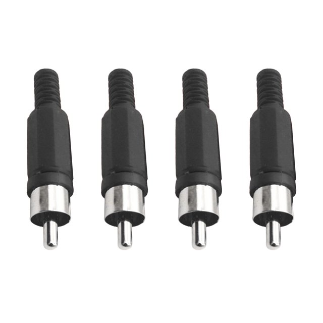 Lefu 4pcs Plastic audio equipment male Plug RCA male welding Connector welding type