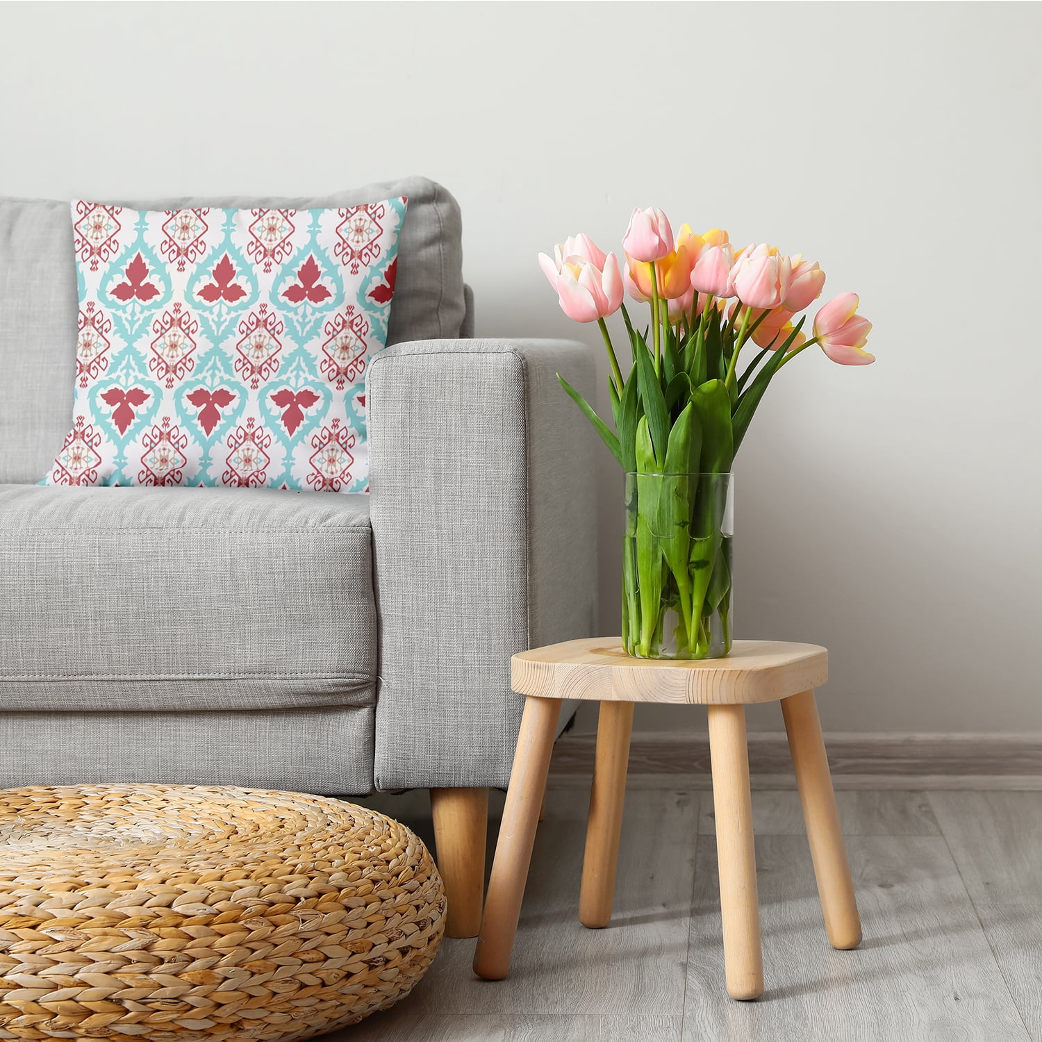 18" x 18" Simply Daisy Bombay Decorative Throw Pillow