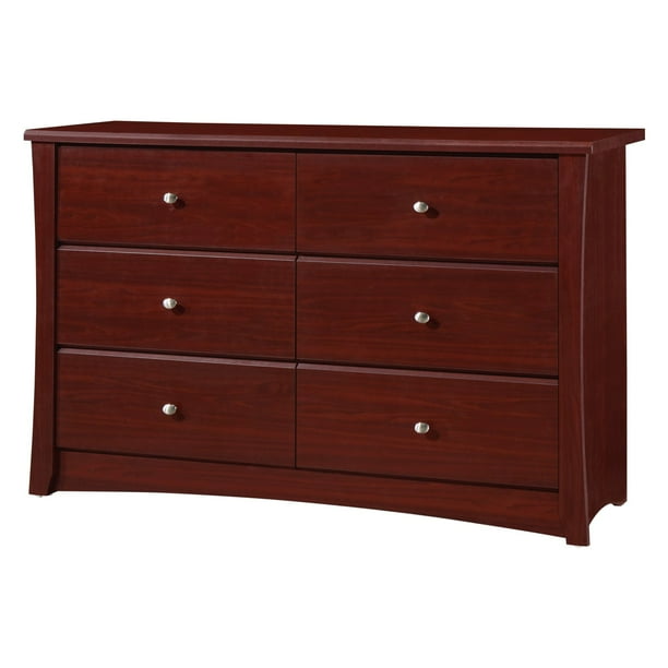 Storkcraft Crescent 6-Drawer Dresser Cherry - Walmart.com ...