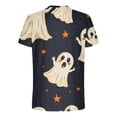 thumbnail image 4 of Men's Halloween Printed Round Neck Short Sleeved Blouses Oversize Basic Slim Fit T-shirt, 4 of 4