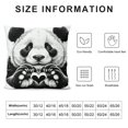 thumbnail image 5 of Orinice Love Heart Panda Graphic Decorative Pillow Cover for Home Couch Living Room Bed Sofa 18x18in, 5 of 5