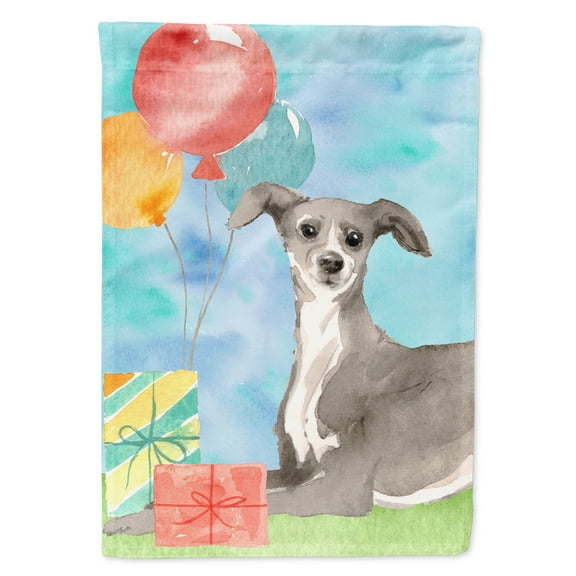 Happy Birthday Italian Greyhound Garden Flag