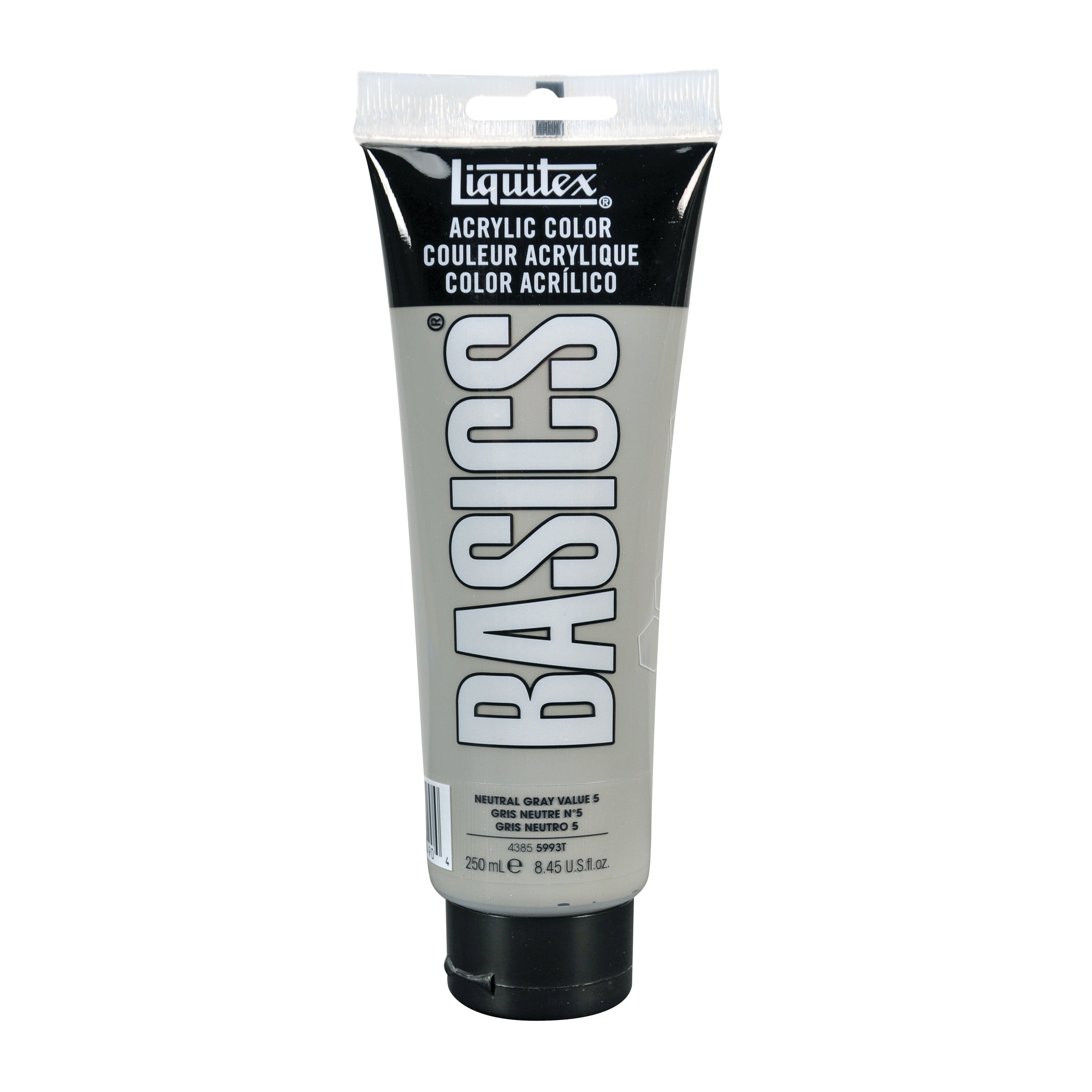 Liquitex BASICS Acrylic Color, 250ml Tube, Neutral Gray 5