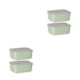 thumbnail image 3 of Toystoory Recipiente de plástico para alimentos, transparente, fácil de localizar, sin BPA, conserva la frescura, frío y caliente, verde, 2 Verde 2 piezas 2Conjunto, 3 of 6