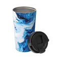 thumbnail image 2 of Goofa Blue White Fluid Art for Insulated Travel Coffee Mug Spill Proof Leak Proof 16 OZCoffee Tumbler Reusable Coffee Cups with Lids Thermos for Hot and Cold Drink, 2 of 8