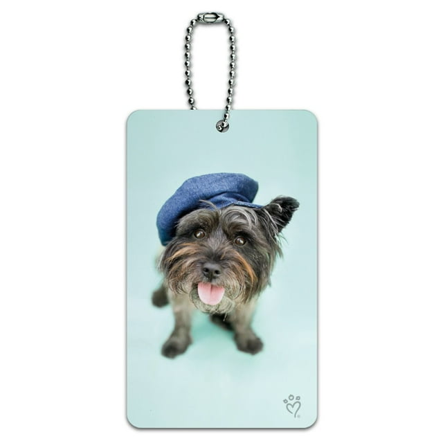 Terrier Puppy Dog Nice Cap Hat Luggage Card Suitcase Carry-On ID Tag