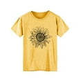 thumbnail image 6 of XCHQRTI Sunflower Shirts for Women Graphic Short Sleeve Tshirts Casual Summer Tee, 6 of 7