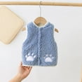 thumbnail image 2 of Kaemgyyd Baby Boys Girls Sherpa Fleece Vest Cute Button down Sleeveless Jacket Lightweight Winter Warm Outwear 0-2 T, 2 of 3