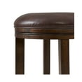 thumbnail image 5 of Alaterre Furniture Natick Backless Bar Height Wood Stool, Distressed Walnut, 5 of 7