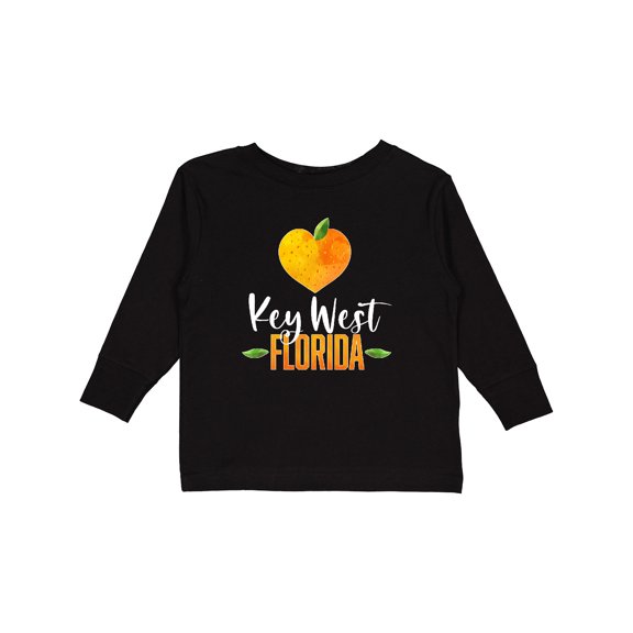 Inktastic Key West Florida Orange in Heart Boys or Girls Long Sleeve Toddler T-Shirt
