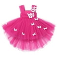 thumbnail image 4 of IBTOM CASTLE Toddler Baby Girls Birthday Party Dress Butterfly Embroidery Princess Tulle Tutu Wedding Pageant Evening Prom Ball Gown 3-4 Years Hot Pink Butterfly, 4 of 8