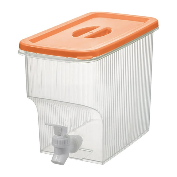 1 Pcs 3.9L Beverage Drink Dispenser for Fridge,Plastic Liquid Drink Juice Container with Spigot Cold Lemonade Pitcher,Leak-proof Plastic Beverage,Iced Water Jug for Outdoor Indoor Parties