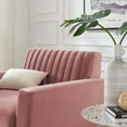 thumbnail image 6 of Modway Engage Channel Tufted Performance Velvet Armchair in Dusty Rose, 6 of 7