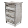thumbnail image 2 of Contemporary Home Living 28.25" Gray and Silver Three Drawer Storage Cabinet with Galvanized Strip, 2 of 6