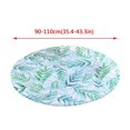 thumbnail image 3 of Nappe Équipée Résistance à l'Eau Table de Dîner Couverture Anti-Poussière Propre Feuilles Vertes 120cm, 3 of 9