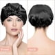 thumbnail image 2 of gorros de ducha de doble capa, impermeables, con lazo, reutilizables, de satén sedoso., 2 of 5