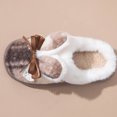thumbnail image 5 of Busydd Women's Slippers Trendy Cozy Thick Sole House Slippers for Woman Winter Warm Closed Toe Indoor Bow Ladies Slippers 5.5, 5 of 9