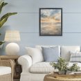 thumbnail image 3 of Stupell Industries Transitional Coastal Sunset over Gentle Waves Black Floating Frame Canvas Art, 17 x 21, by Petals Prints Design, 3 of 8
