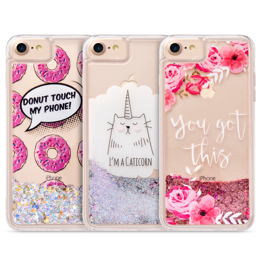 Sparkling Waterfall Beautiful Cellphone Case for iPhone 7 / 8 and Temper Glass