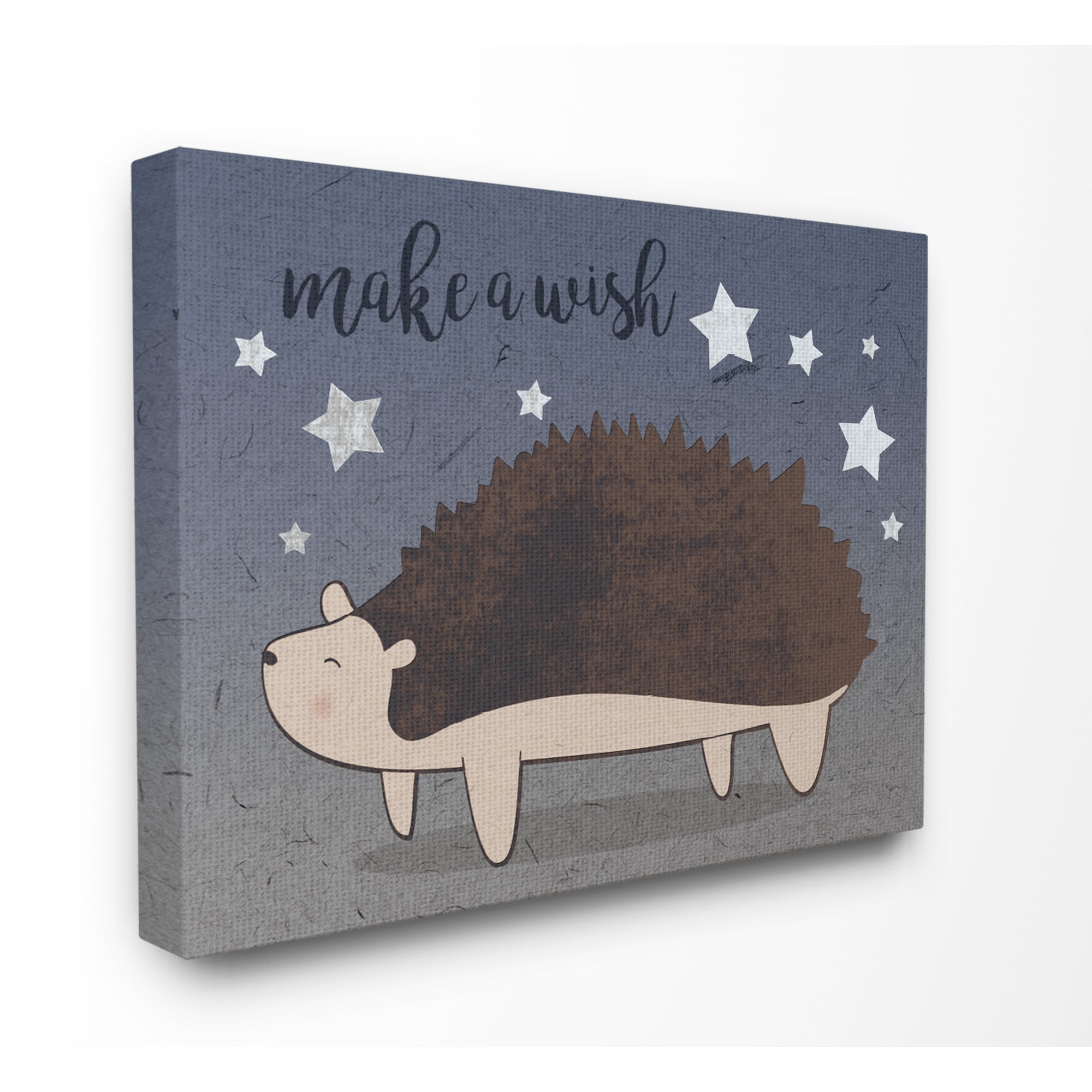The Stupell Home Decor Collection Just a Cute Hedgehog Stretched Canvas Wall Art Multicolor