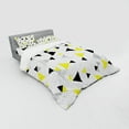 thumbnail image 3 of Ambesonne Geometric Bedding Set 3 Pcs, Diamond Motives in Mosaic, Twin, Yellow Black, 3 of 3