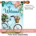 thumbnail image 2 of Welcome Bicycle Butterfly Floral House Flag Double Sized Spring Flower Yard Outdoor Decoration 28 x 40 inch, 2 of 6