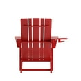 thumbnail image 6 of Flash Furniture Adirondack Chair with Cup Holder, Weather Resistant HDPE Adirondack Chair in Red, Set of 2, 6 of 9