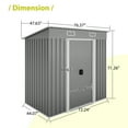 thumbnail image 5 of TrumanPick 6' x 4' Outdoor Metal Storage Shed with Lockable Door Garden Shed of Galvanized Steel for Lawn Backyard Patio, Gray, 5 of 7