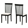 thumbnail image 2 of Kings Brand Furniture - Set of 4 Wood Dining Chairs - Upholstered Modern Dining Room Kitchen Armless Side Chair, Black, 2 of 6