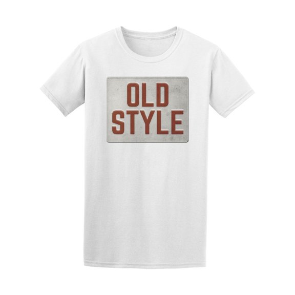 Old Style Vintage Car Plate Tee Men's -Image by Shutterstock