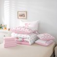 thumbnail image 6 of Feelyou Monogrammed K Bedding Comforter Set 7pcs, Love Heart Ribbon Bow King Bedding Sets, 6 of 8