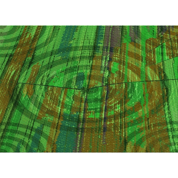 Ahgly Company Machine Washable Indoor Rectangle Transitional Army Green Area Rugs, 2' x 3'