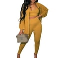 thumbnail image 4 of DYMADE Women Sport Vest Long Sleeve Cardigan Casual Pants 3-piece Suit, 4 of 4
