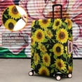 thumbnail image 4 of Black Green Leaf Sunflower Pattern Luggage Cover Fashion Suitcase Cover Baggage Covers Fit 25-28 Inch Luggage (Go Travel), 4 of 5