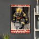 thumbnail image 2 of Placa Metal Vintage Bombero Pintura Hierro Rectangular Artística Pared 20x30cm, 2 of 9