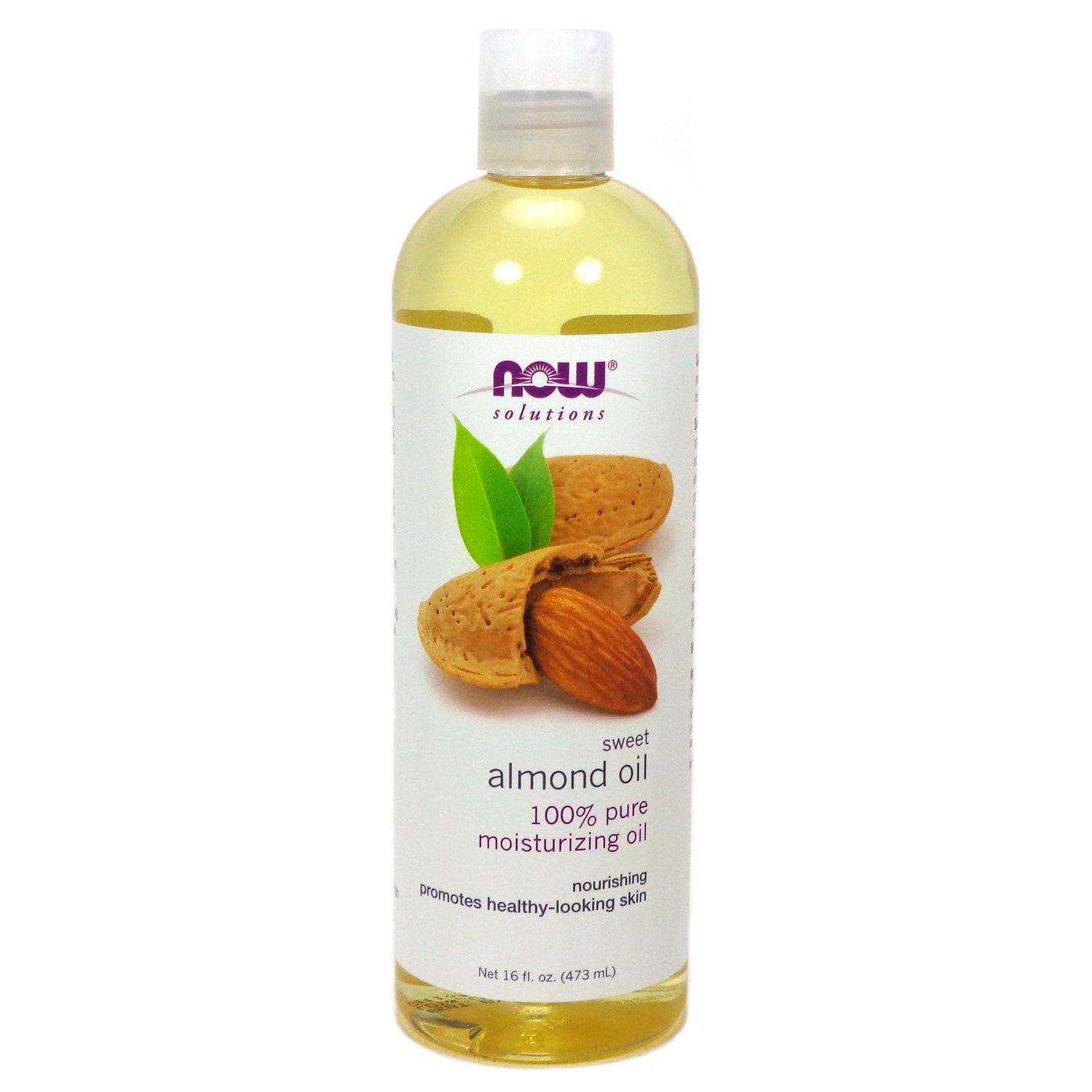 NOW Solutions, Sweet Almond Oil, Pure Moisturizing Oil, Promotes Healthy-Looking Skin, Unscented Oil, 16-Ounce
