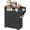 Black + walnut color panel, variant on PYY Farmhouse Coffee Bar Cabinet with Adjustable Shelf – Compact Kitchen Island Sideboard for Small Spaces, Black with Walnut Panel