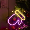 thumbnail image 5 of Christmas Sock and Gloves Neon Sign LED, Acrylic Neon Light Up Sign for Wall Decor, USB Powered Xmas Neon Lighting for Home, Window, Party, Christmas Decoration, 8X7.5 inches (C), 5 of 6