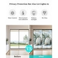 thumbnail image 4 of Window Privacy Film Coastal Conch Stained Glass Window Film Decorative Sun Block Window Cover Beach Nautical Summer Vintage Botanical Window Clings Static Adhesive Sticker for Bathroom 29.5"x78.7", 4 of 7