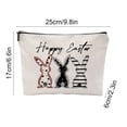thumbnail image 3 of CaiYueKe Easter Bunny Storage Bag Zippered Pencil Case Cosmetic Makeup Organizer Travel Toiletry Bag Portable Burlap Pouch for Women Girls School Supplies Gifts, 3 of 7