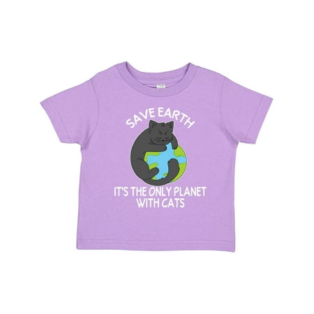 

Inktastic Save Earth It s the Only Planet with Cats with Black Cat Gift Toddler Boy or Toddler Girl T-Shirt