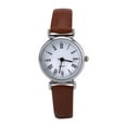 thumbnail image 4 of Reloj para mujer, Reloj de pulsera para mujer, Exquisito peque?o reloj de vestir de moda simple para mujer, mini reloj de pulsera de cuero retro correa café + esfera blanca) Khall Tendencias, 4 of 6