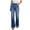 Blue, variant on vigerkar Jeans for Women,Solid Color Stretchy Mid Rise Skinny Straight Leg Denim Pants Button Wide Leg Jeans Pants Blue, S